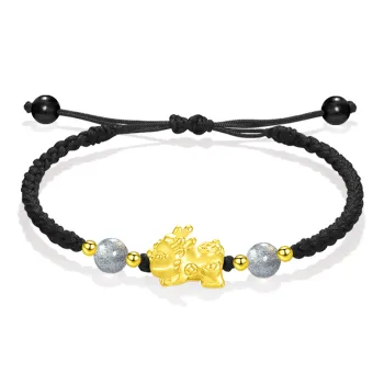 Master Kim Ebony Gold Bracelet Unisex