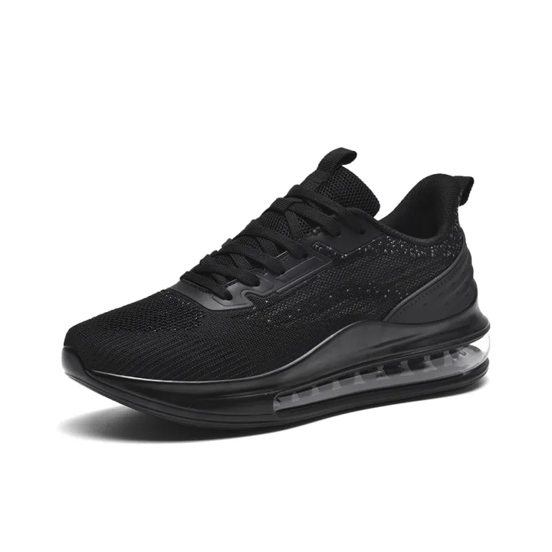 BIANSULONG Running Shoes Men Low Top Black Gray-1