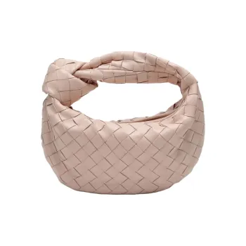 Bottega Veneta JODIE Leather Handbag Mini Women's Light Pink