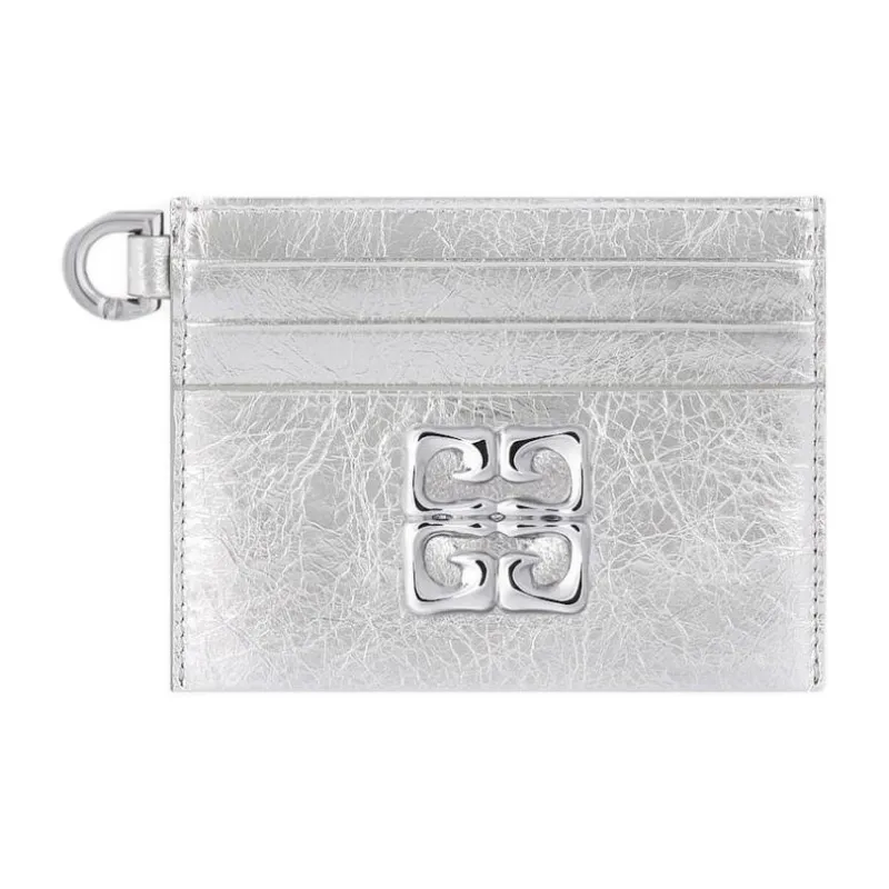 Givenchy 4G Calfskin Card Holder Women's Light Silver-0