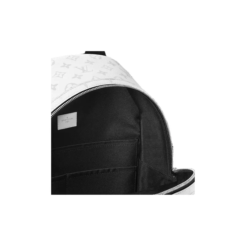 LOUIS VUITTON Discovery Leather Backpack Men's White-4