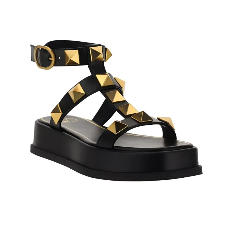 Valentino One Strap Sandals Women's Black-2
