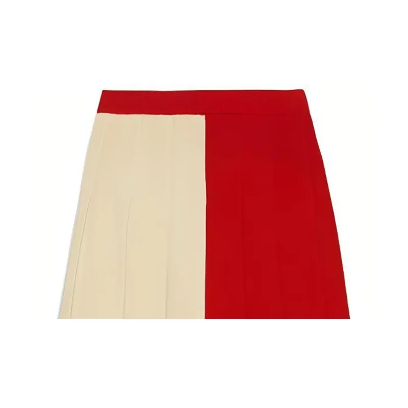 GUCCI Pleated Duo Tone Knit Skirt-4