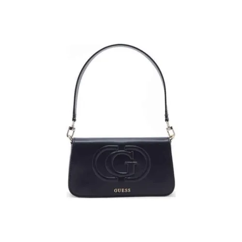 GUESS Artificial Leather Shoulder Bag Portable Crossbody Bag Shoulder Bag Medium Size Women's Black