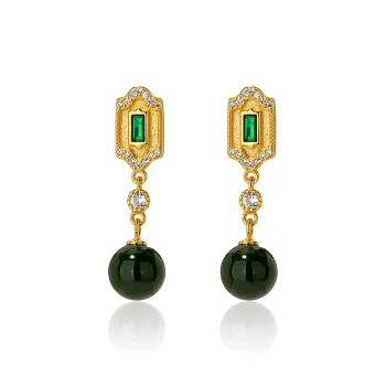 Encounter Gift Hetian Jade Earrings Jasper Women's