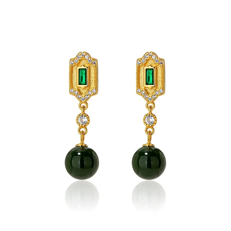 Encounter Gift Hetian Jade Earrings Jasper Women's-0