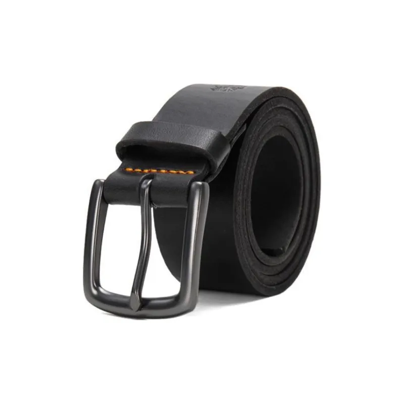 Timberland Cow Leather Belts Men's Black Width 3.8CM-1