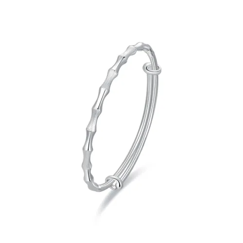 JINLIUFUJIXIANG 999 Fine Silver Bangles Women's