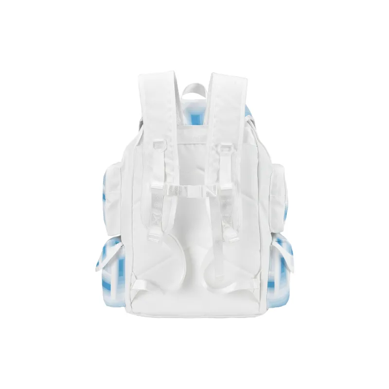 COEXISTENCE Polyester Commute Travel Large Capacity Backpack Tubas Unisex White Blue-4