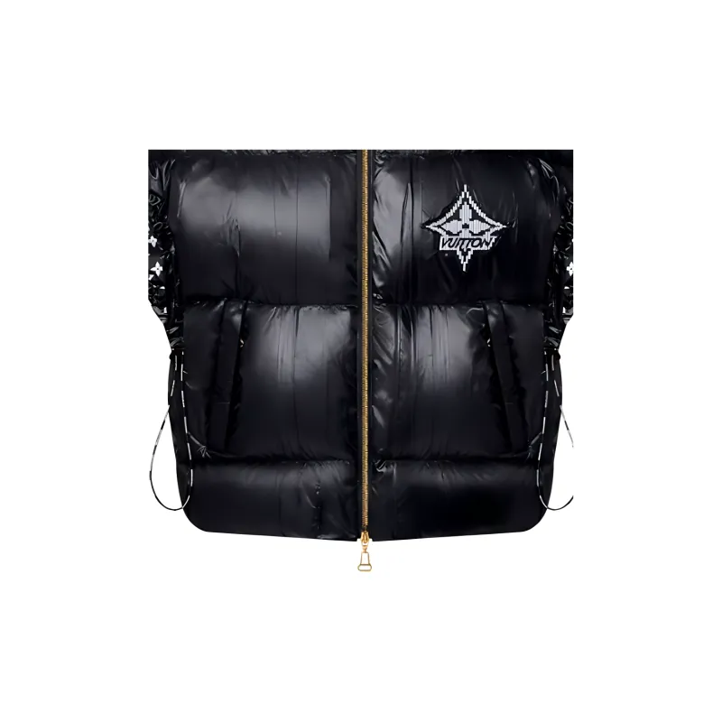 LOUIS VUITTON Drawstring Detail Technical Puffer Gilet-4