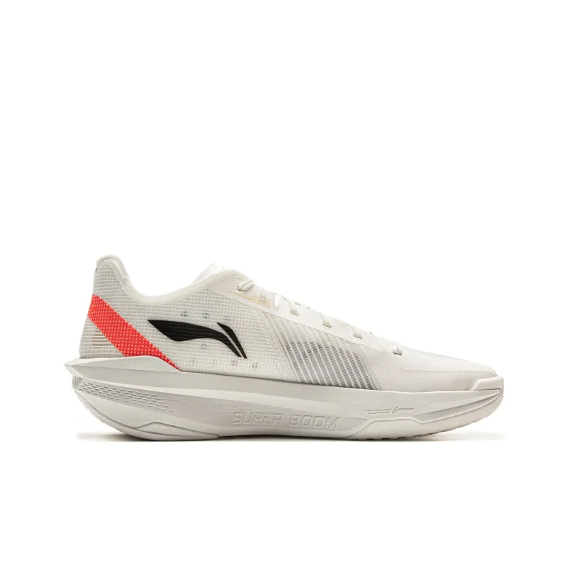 LiNing ULTRALIGHT Cushioning, Slip Resistant, Abrasion Resistant, Rebound Grip Low Top Basketball Shoes Men's White-1