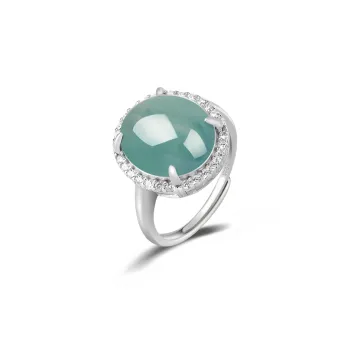 Double Happiness Gift Ice Type Jadeite Rings Women's