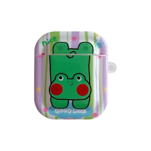 Baohuguang Compatible With AirPods Pro 2/1/2 TPU Original Inverted Frog Cartoon Cute Creative Headphone Cases