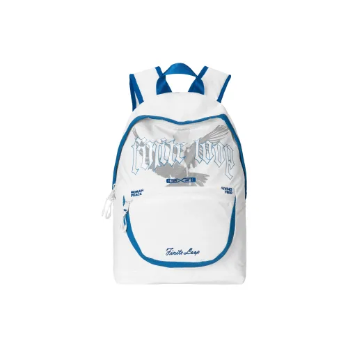 FINITE LOOP Eco Friendly Fabric Backpack Regular Unisex White