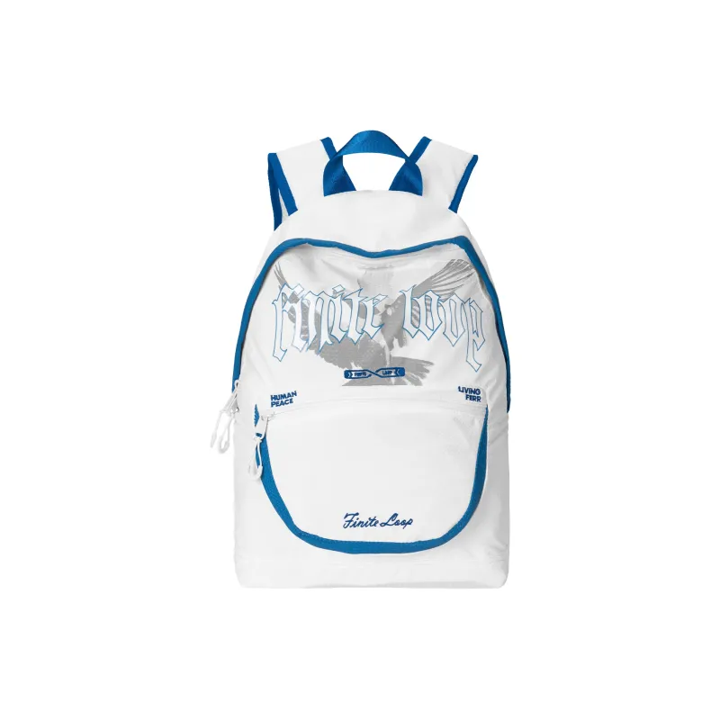 FINITE LOOP Eco Friendly Fabric Backpack Regular Unisex White-0