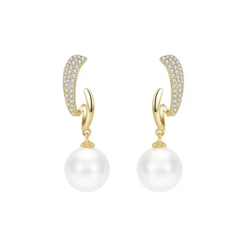 Lady Go Shell Pearl Earrings Women's