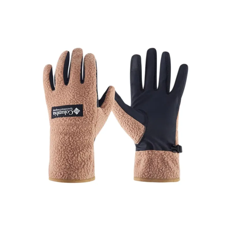 Columbia Polyester Elastane Sports Gloves Women's Brown-1