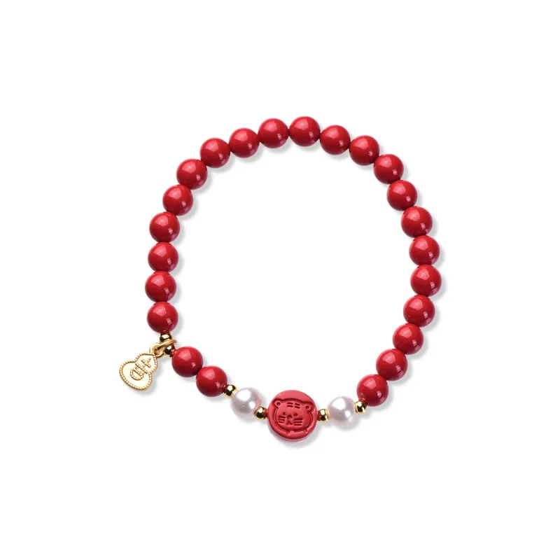 The Call Of The Heart Reconstructed Cinnabar Bracelets Unisex-6