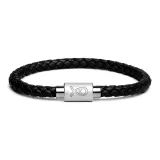 Elegant Black with Silver Buckle