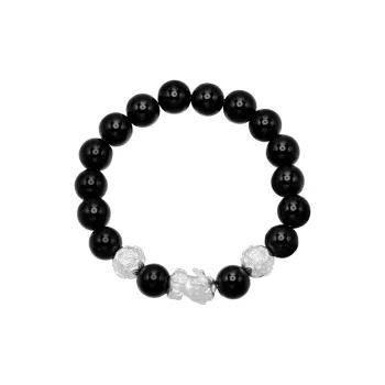 Yuanyanghuangjin Obsidian Bracelets Unisex