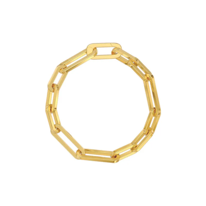 Mistova JEWELRY Eco Friendly Gold Plated Copper Chain Ring Bracelet Unisex-0