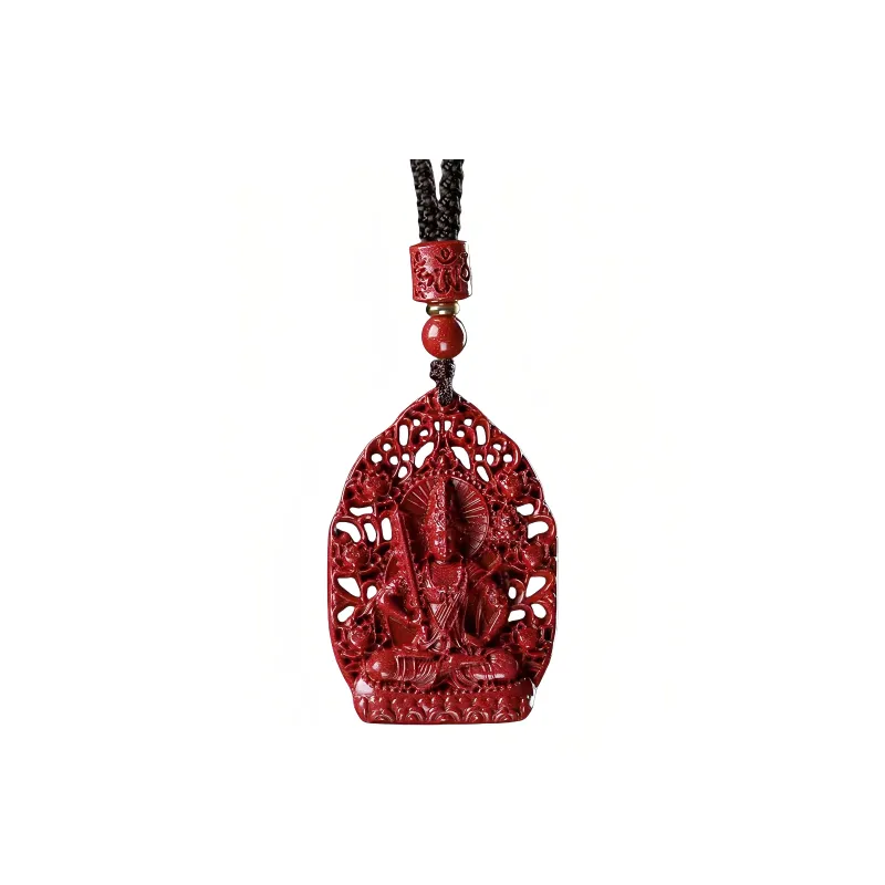 Lingxiang Yurun Cinnabar Necklaces Unisex-7