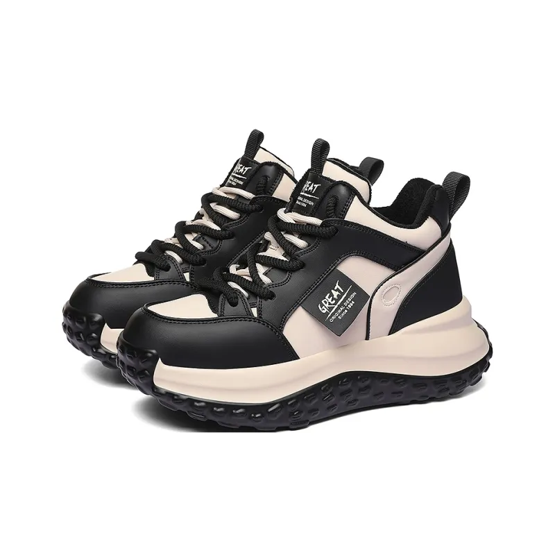 Golden Silk Rabbit Mid-Top Chunky Sneakers Women's-1