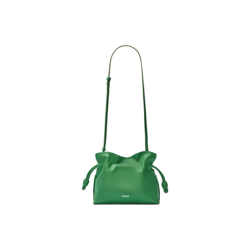 LOEWE Suna Fujita Collaboration Flamenco Nappa Cow Leather One Shoulder Crossbody Clutches Mini Women's Tropical Green-1