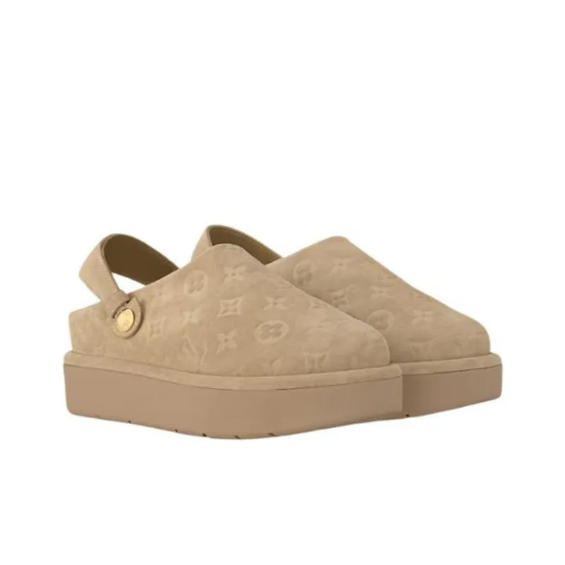 LOUIS VUITTON Aspen Casual Single Shoes Women's Brown-2