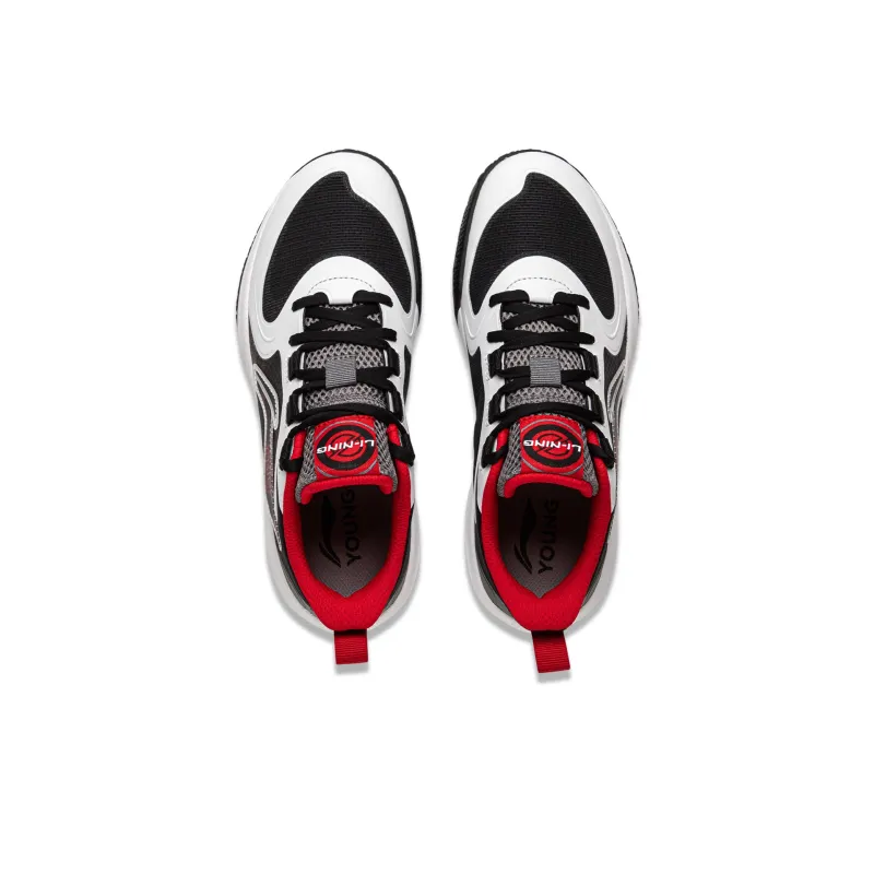 LINING YOUNG Rebound Children's Basketball Shoes Black White Teenagers-3