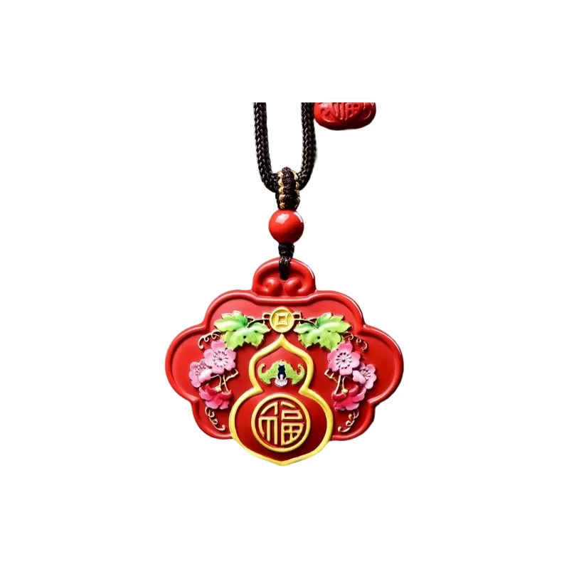 Stone On The Line Cinnabar Pendants Unisex-0