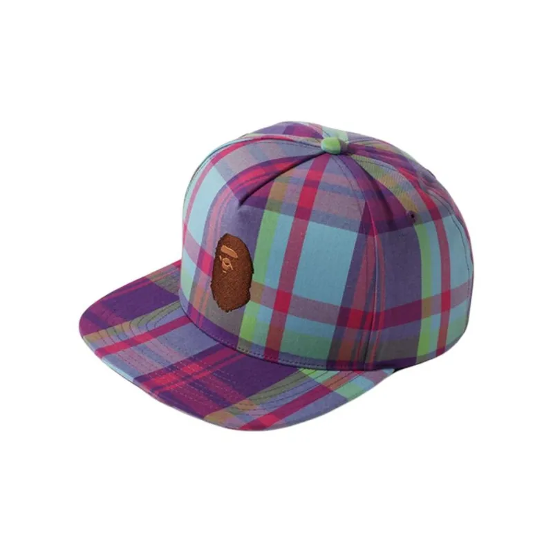 Bape Check Snap Back Cap-0