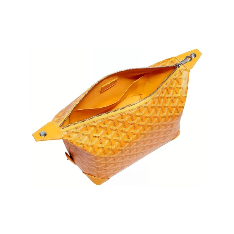 GOYARD Canvas With Calfskin Travel Bags Toiletry Bags Unisex Yellow-2