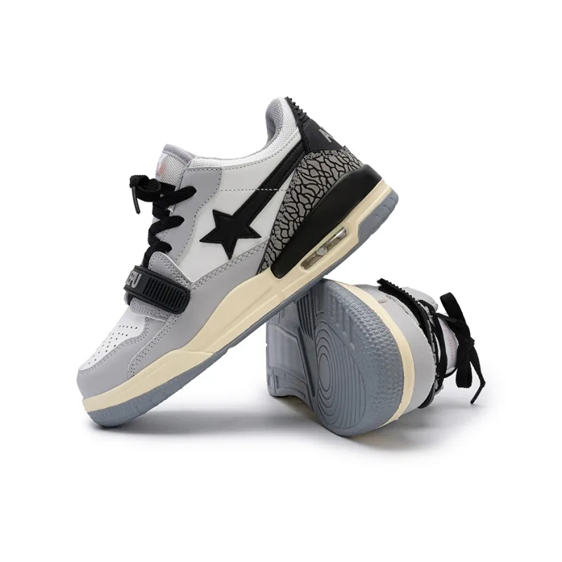 WELKIN&WZWJ Stars Collection White Sneakers Slip-Resistant Height Increasing Low-Top Skateboard Shoes Unisex-92