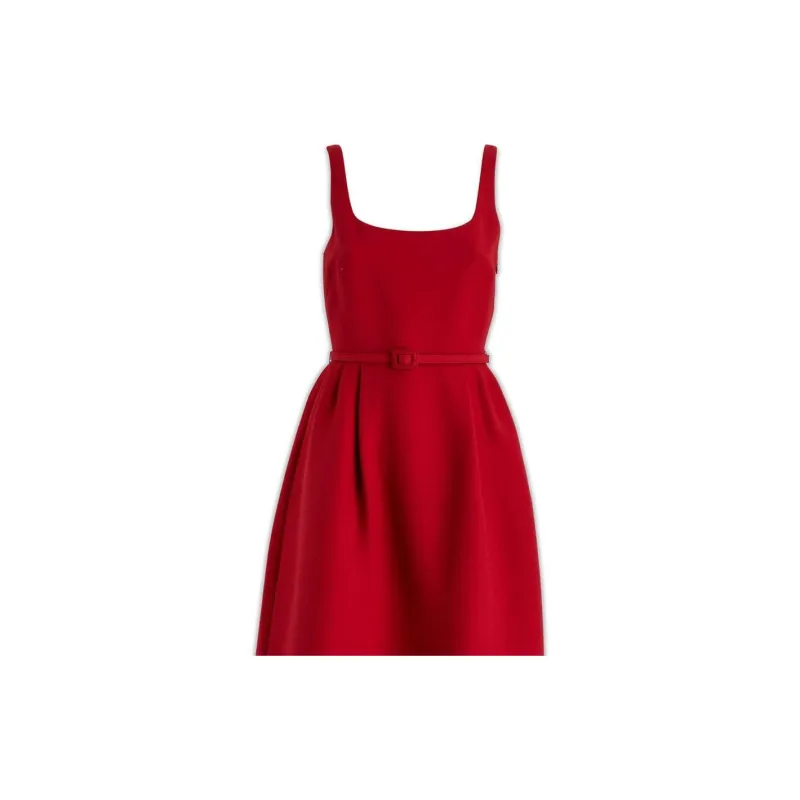 DIOR Belted Waist Sleeveless Dress-2