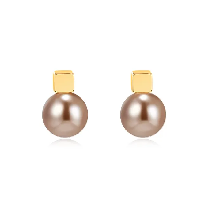 WAW Gold Plated Copper Faux Pearl Earrings Women's-6