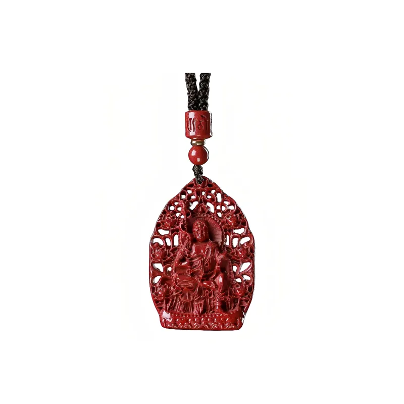 Lingxiang Yurun Cinnabar Necklaces Unisex-32