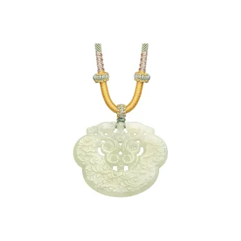 Princess Cui Hetian Jade Necklaces Pale Greenish White Jade Unisex