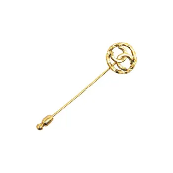CHANEL 20th Century Plated Cc Pin Costume Brooch