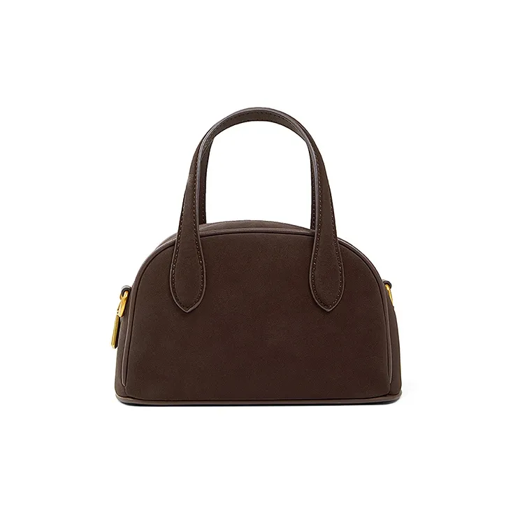 Teenmix Cow Leather Handbag, Crossbody Bag, Shoulder Bag, Bowling Bag Women's Brown/Coffee/Black-9