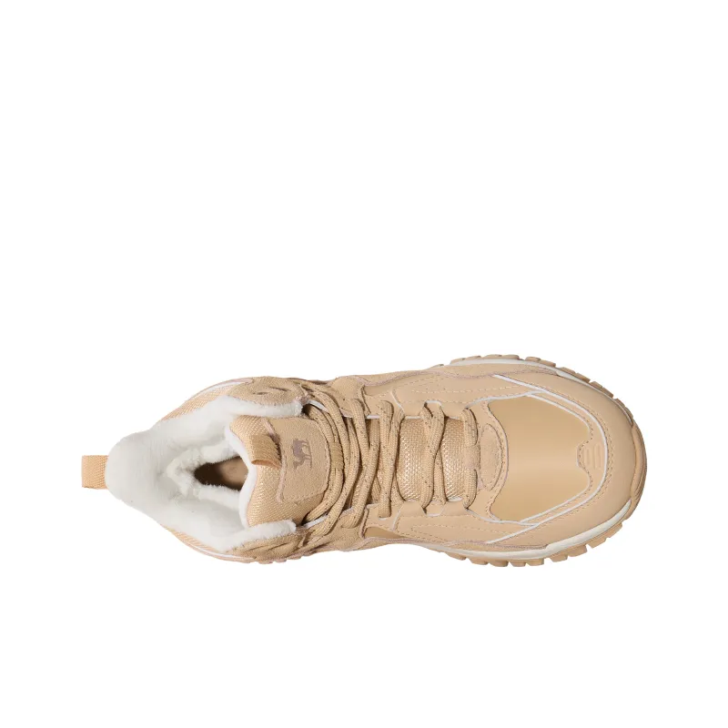 CAMEL Anti-Slip And Wear-Resistant Height Increasing Warm Mid-Top Casual Shoes Women's Muddy Sandy Gray-9