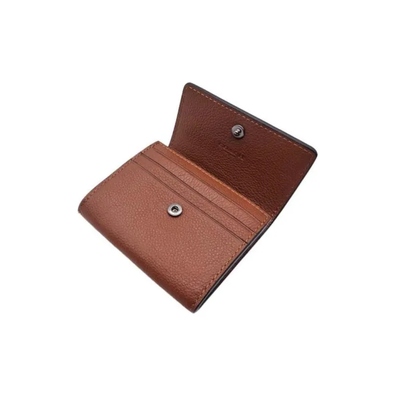 COACH Cow Leather Wallet Men's Brown-2
