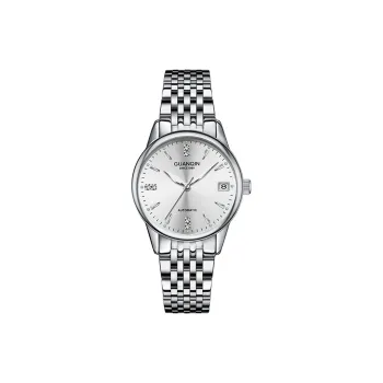 GUANQIN GJ16236 Automatic Mechanical Movement Stainless Steel Watchband Watch Women's Watch White Dial