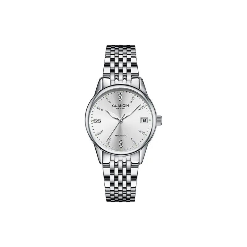 GUANQIN GJ16236 Automatic Mechanical Movement Stainless Steel Watchband Watch Women's Watch White Dial-0
