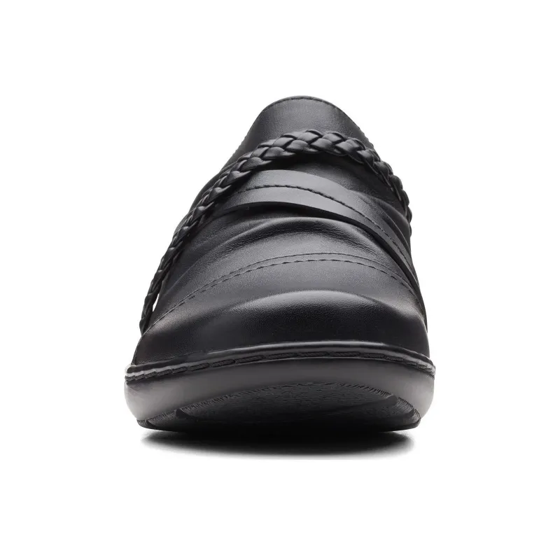 Clarks Cora Braid Casual Single Shoes Women's Black-4