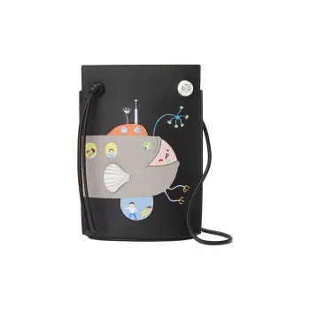 LOEWE Cow Leather Crossbody Bag, Shoulder Bag Women's Black