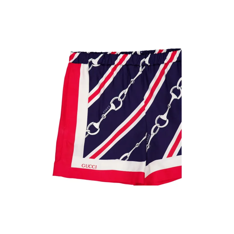 GUCCI Horsebit-motif Satin Shorts-2