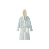 Hooded-Aqua Blue Color Block
