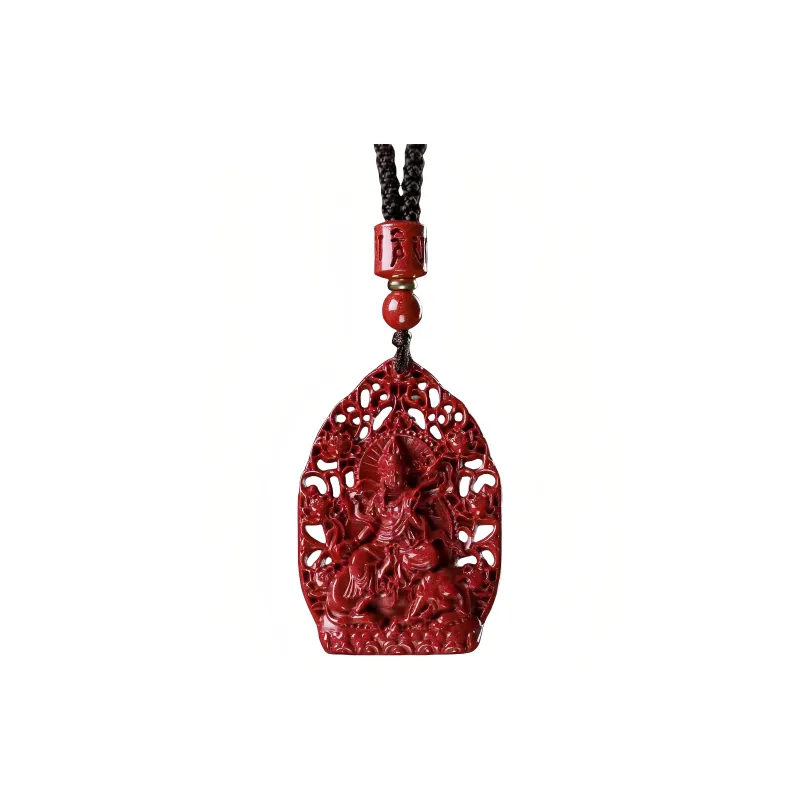 Lingxiang Yurun Cinnabar Necklaces Unisex-17
