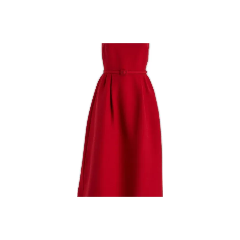 DIOR Belted Waist Sleeveless Dress-4